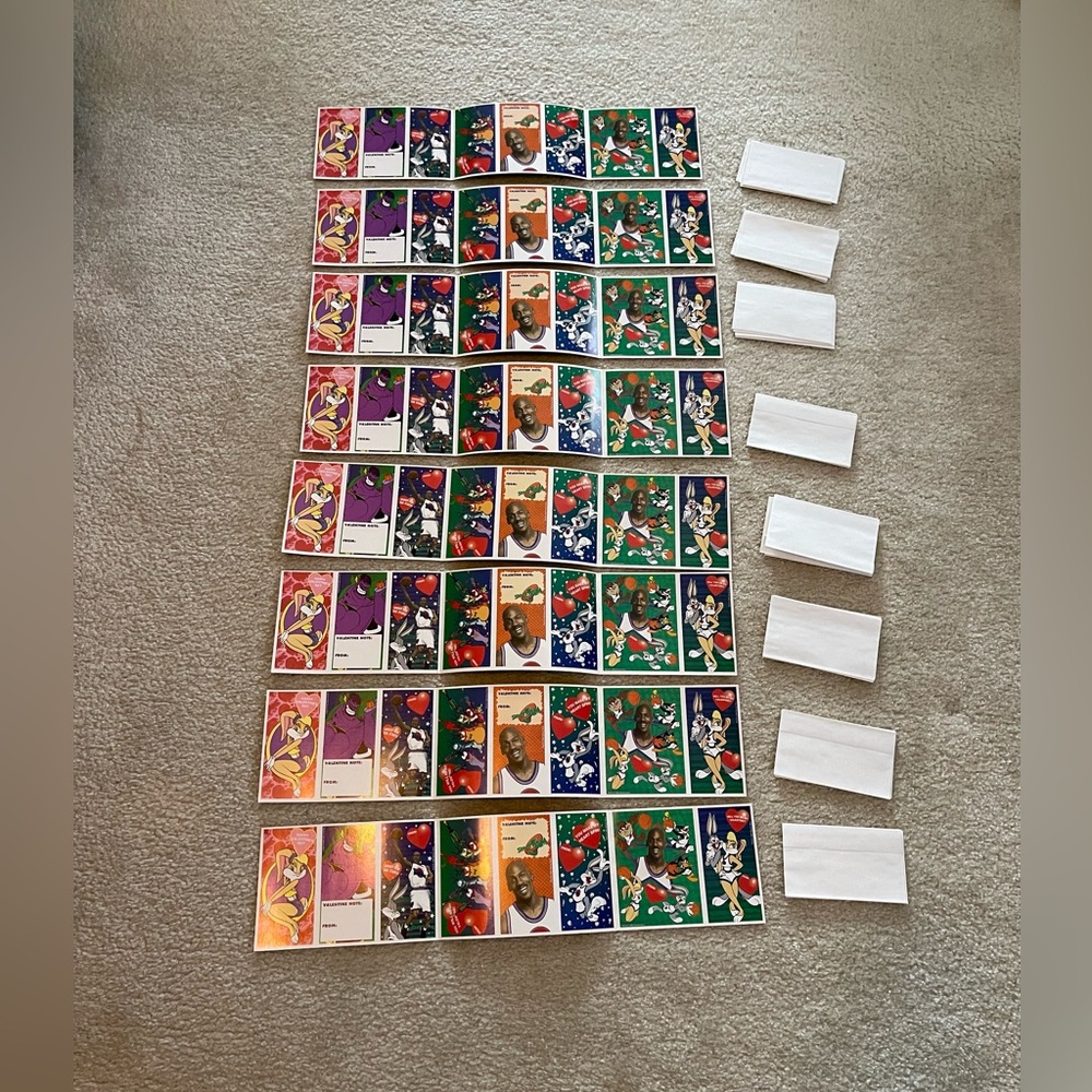 Vintage 1996 Valentine Cards - Michael Jordan - Space Jam